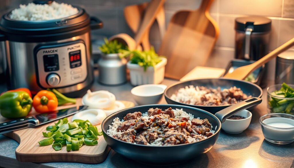 Kitchen Tools for Beef Pepper Rice