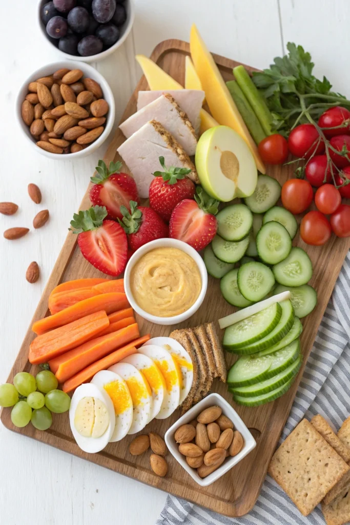 healthy charcuterie lunch