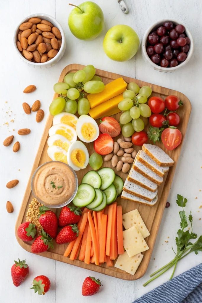 healthy charcuterie lunch