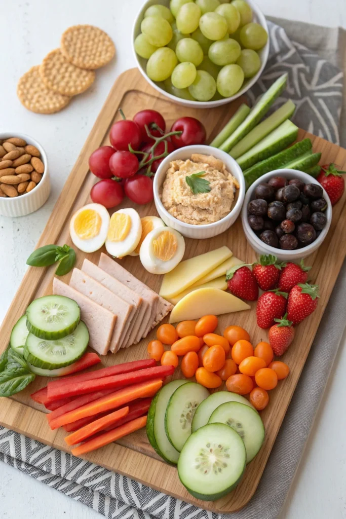 healthy charcuterie lunch