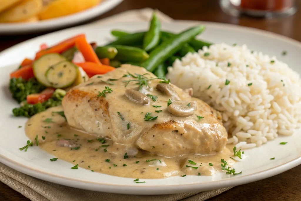 Creamy Smothered Chicken and Rice