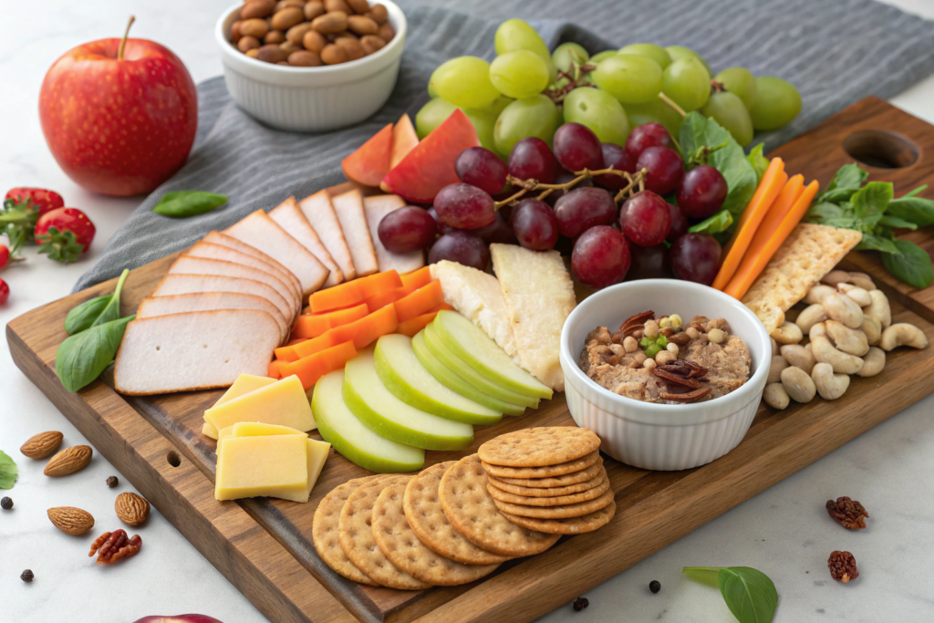 healthy charcuterie lunch