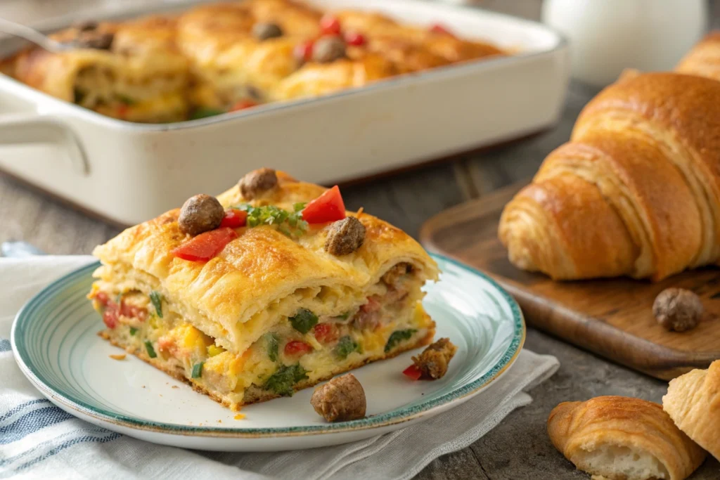 sausage breakfast casserole with crescent rolls