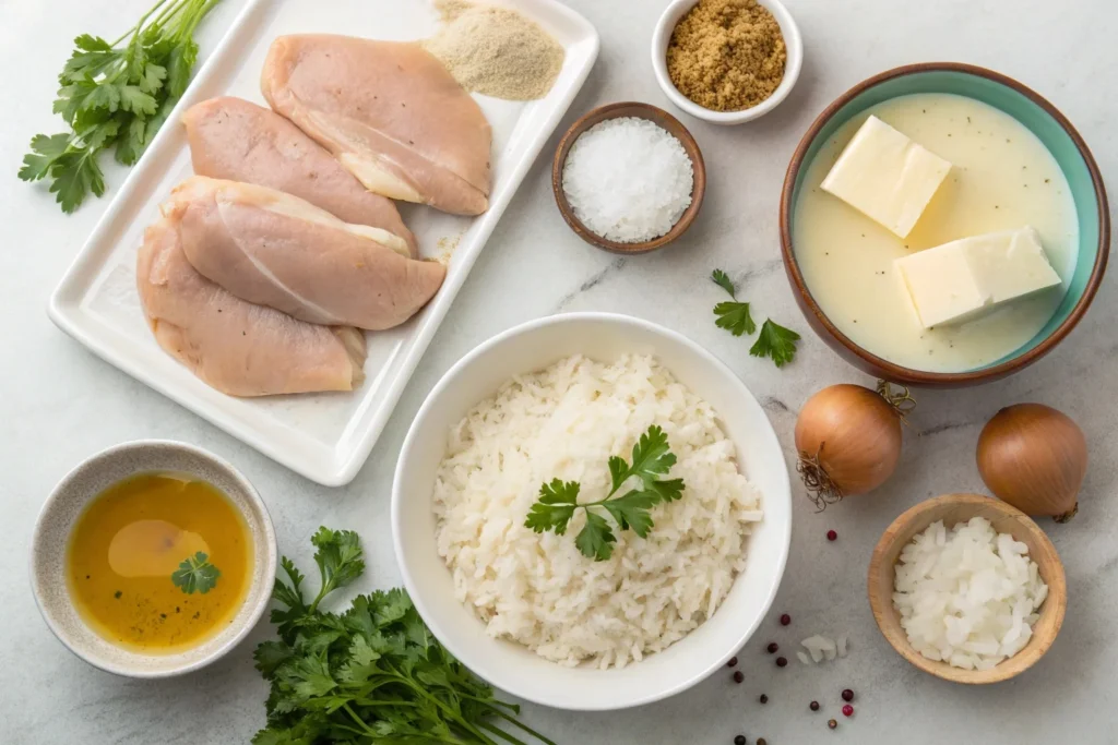 Creamy Smothered Chicken and Rice