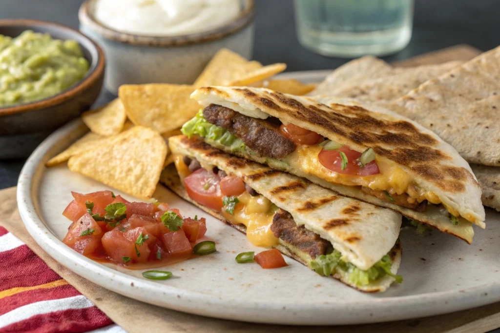 Burger Quesadilla