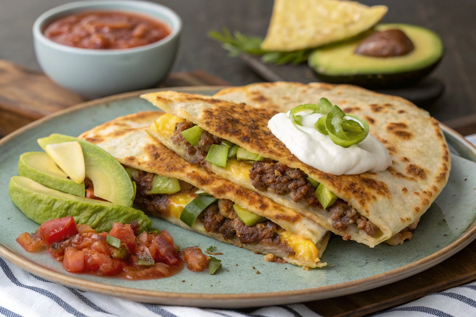 Burger Quesadilla