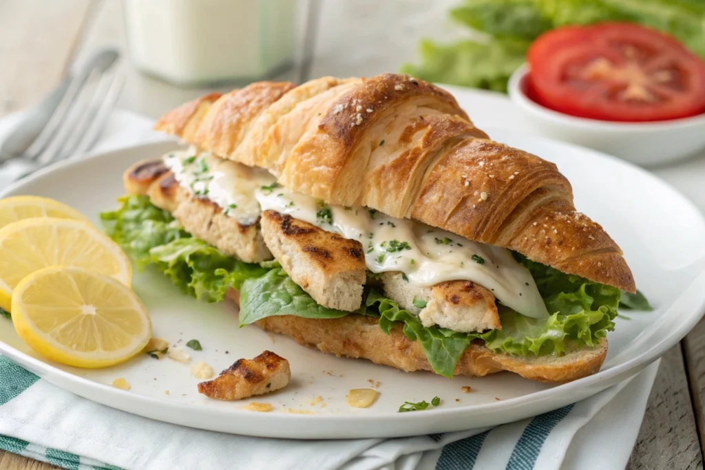 Chicken Caesar Croissant Sandwich