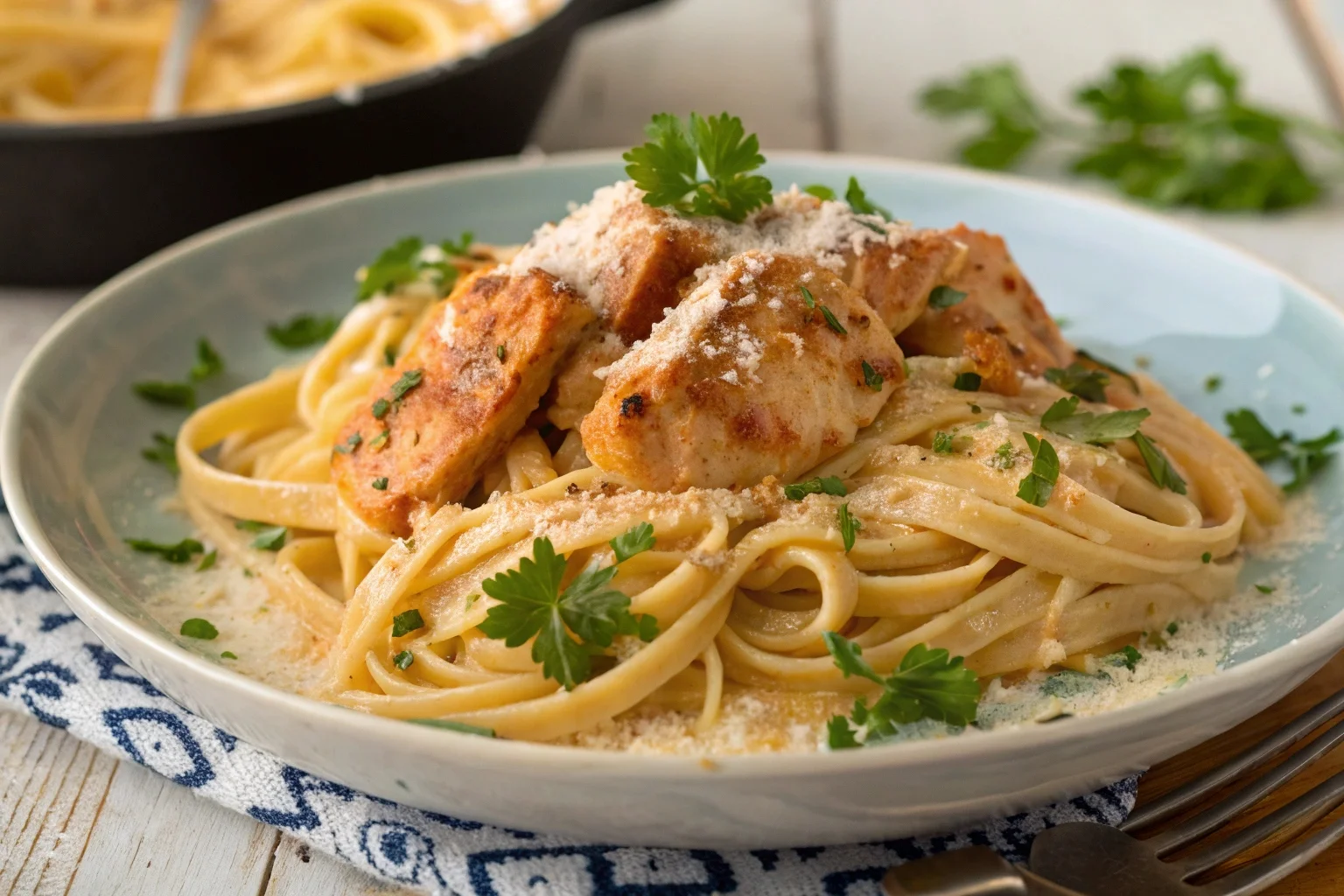 Easy Cowboy Butter Chicken Linguine