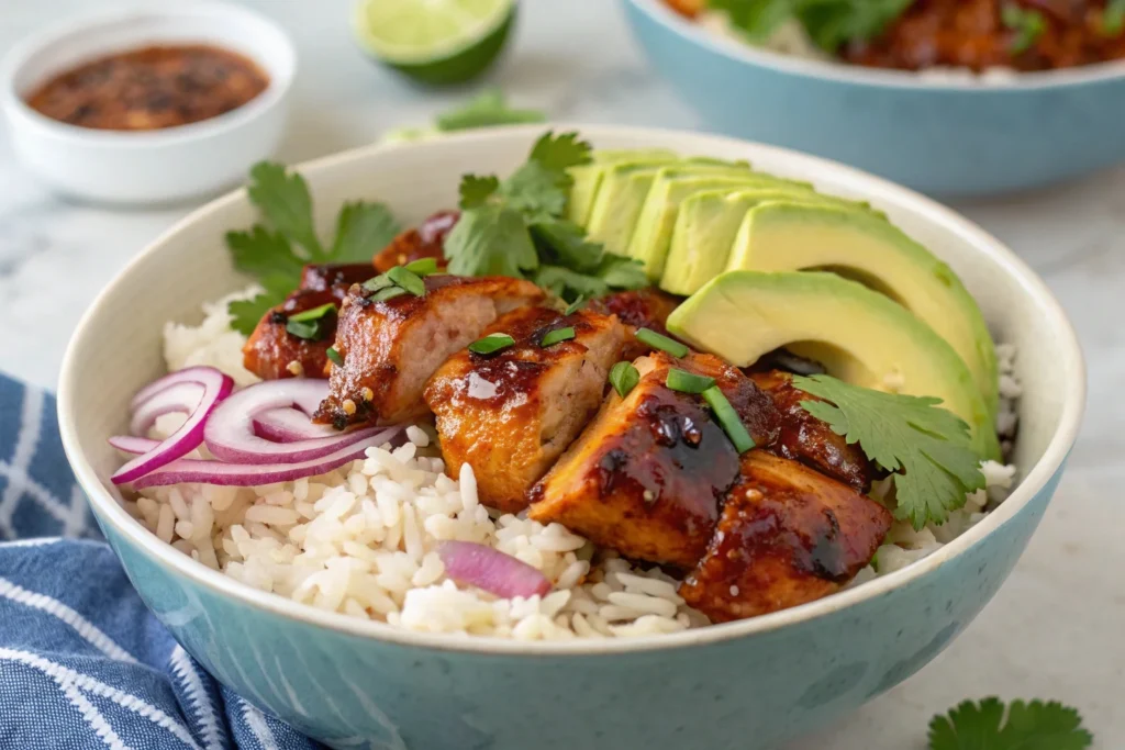 Honey Chipotle Chicken Rice Bowls