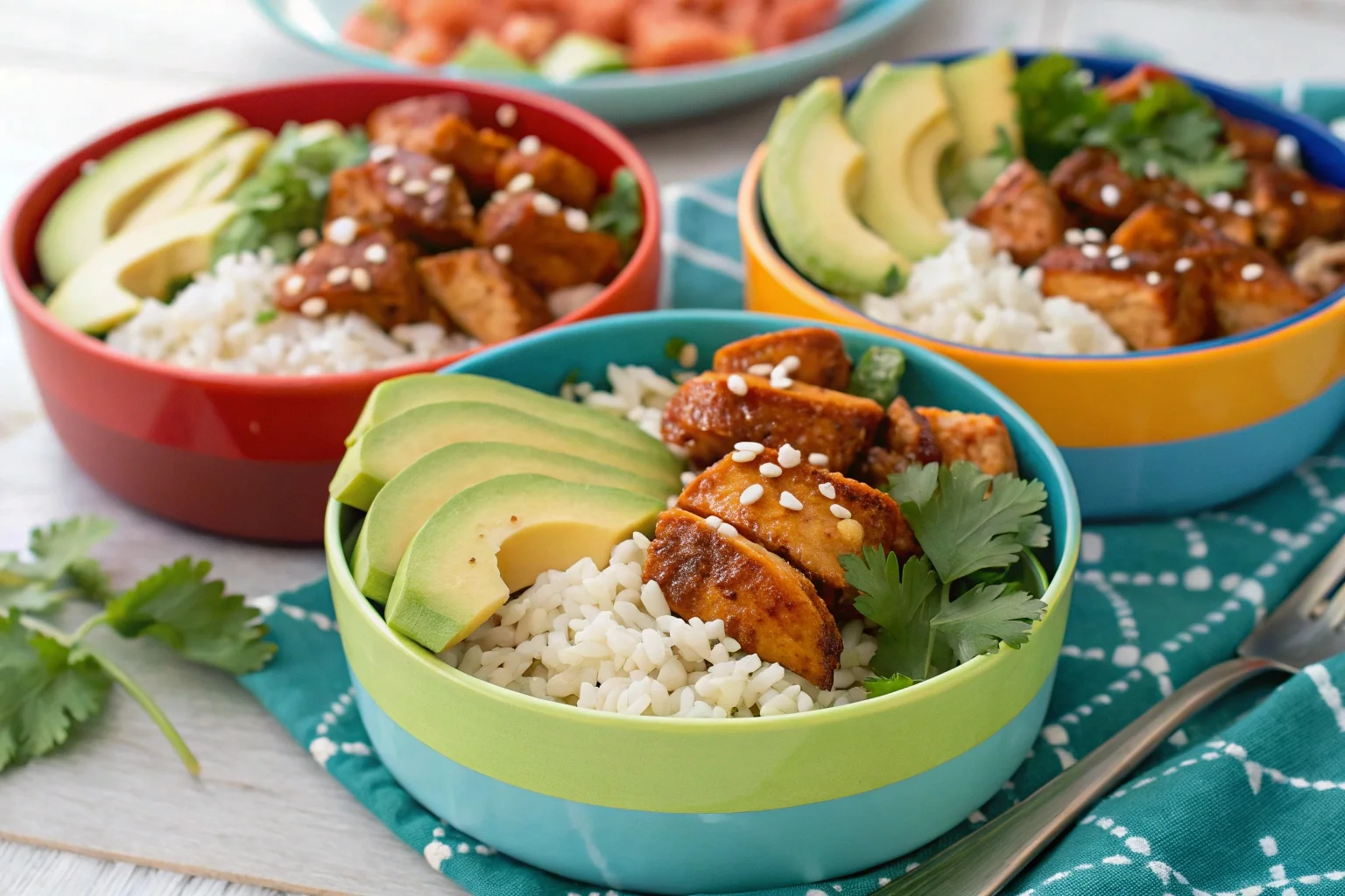 Honey Chipotle Chicken Rice Bowls
