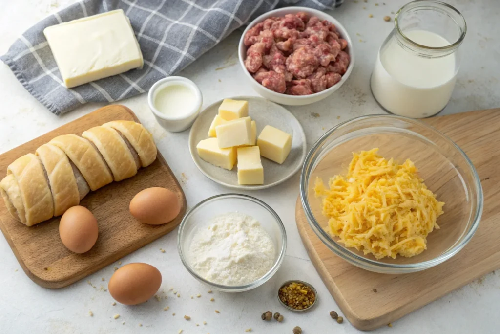 Sausage Egg & Cheese Crescent Rolls