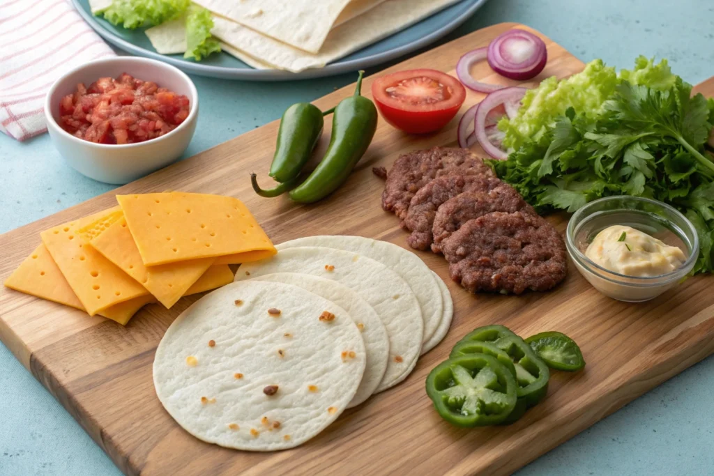 Burger Quesadilla