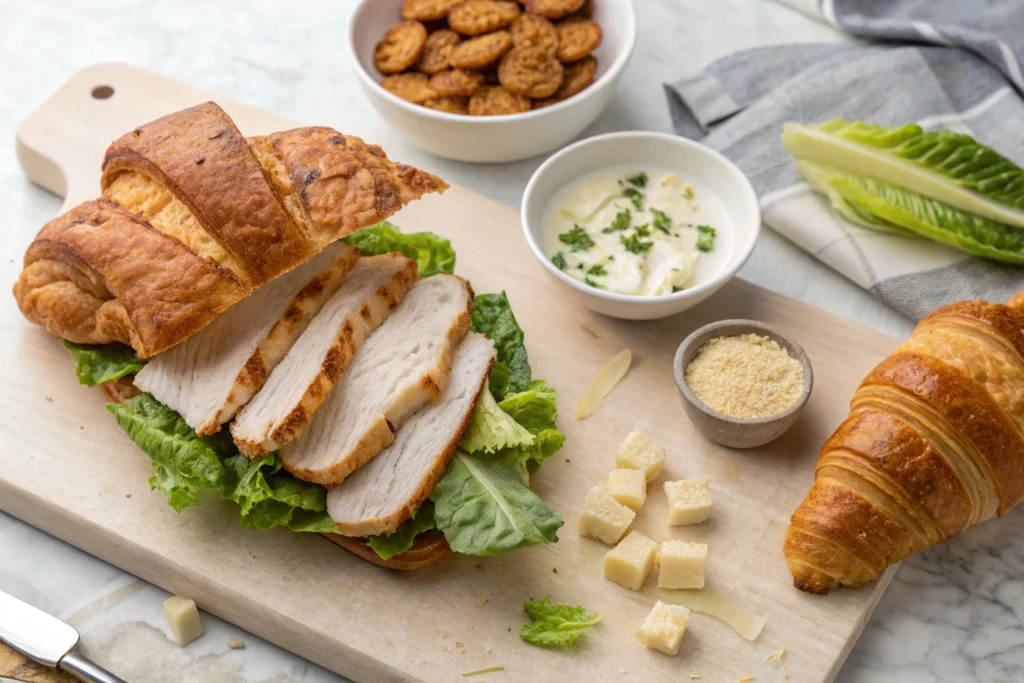 Chicken Caesar Croissant Sandwich