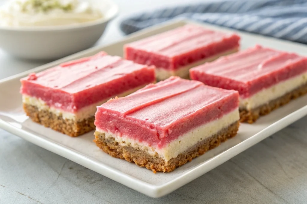Rhubarb Bars with Cream Cheese