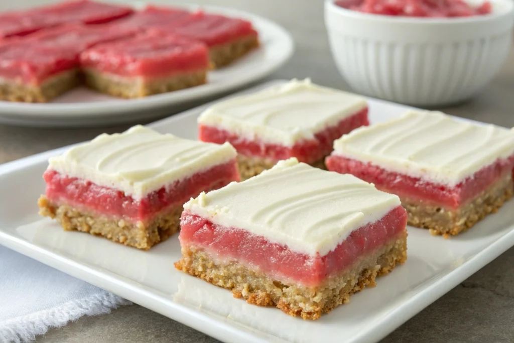 Rhubarb Bars with Cream Cheese