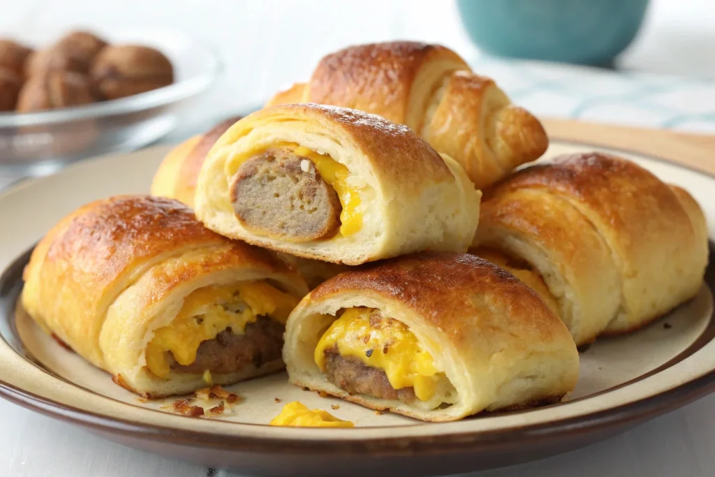 Sausage Egg & Cheese Crescent Rolls